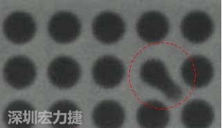 BGA空焊，導(dǎo)通孔(via)連接焊墊