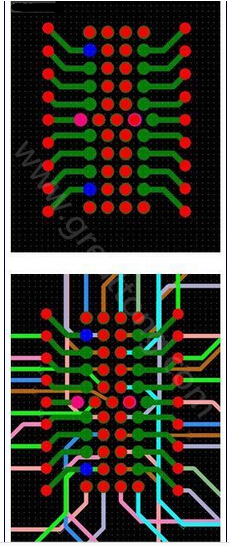 焊盤內過孔用于內部，而外部引腳在0.5mm柵格上扇出-深圳宏力捷