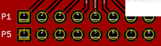 TOP層鋪鋪的狀態，到下方排pad為GND，連接GND Copper zone 都是設定Thermal relief Pad