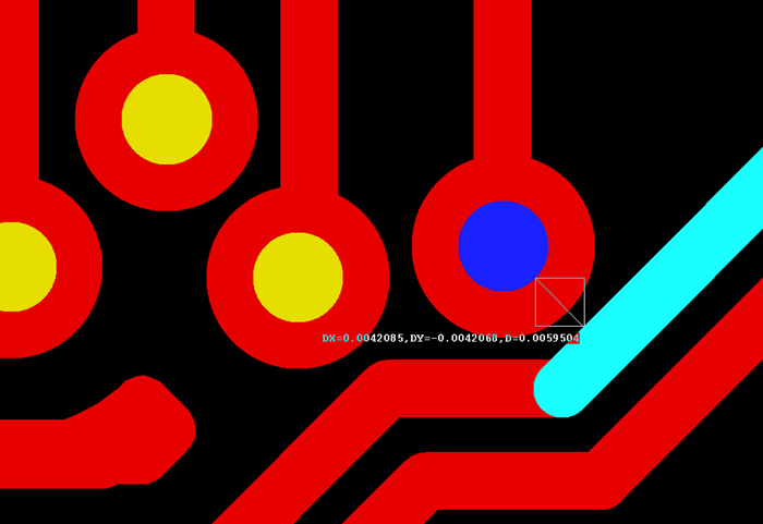 多層板中過(guò)孔會(huì)在每層線路上都有孔環(huán)，且每個(gè)層孔環(huán)周?chē)h(huán)境有夾線也有不夾線，環(huán)境各不一